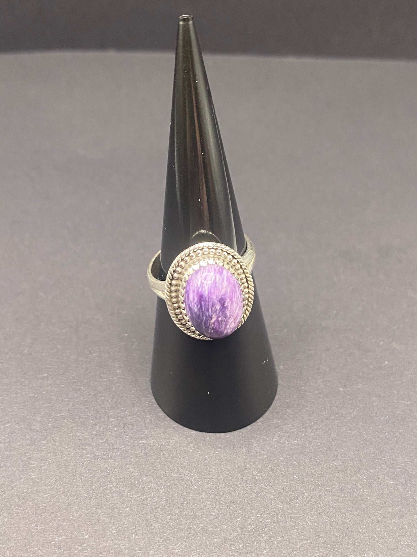 Size 7 charoite sterling silver