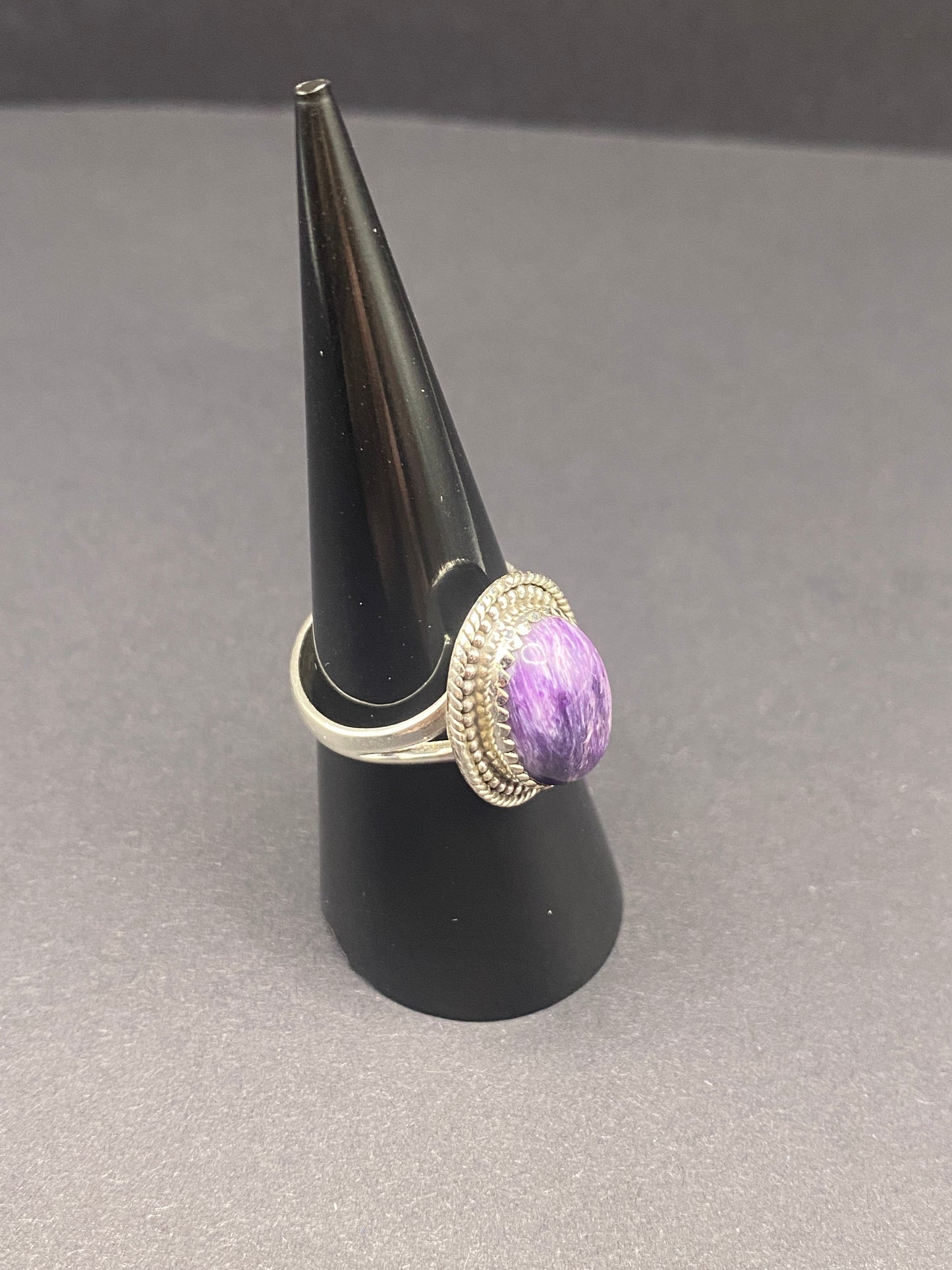 Size 7 charoite sterling silver