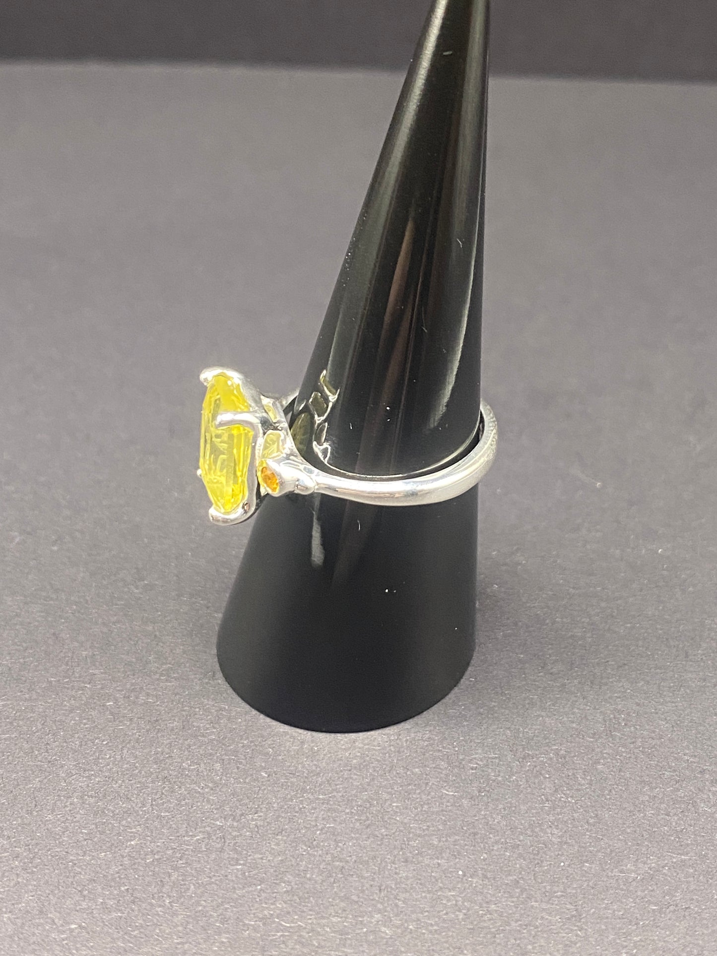 Size 7.75 lemon topaz white citrine sterling silver