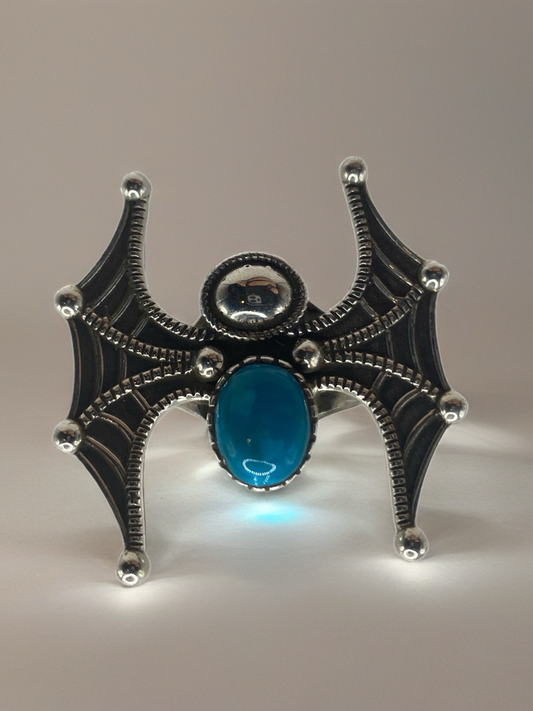 Size 9 kingman turquoise sterling silver