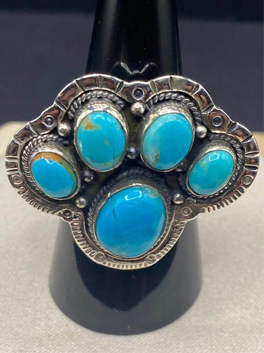 Size 7.25 kigman turquoise sterling silver