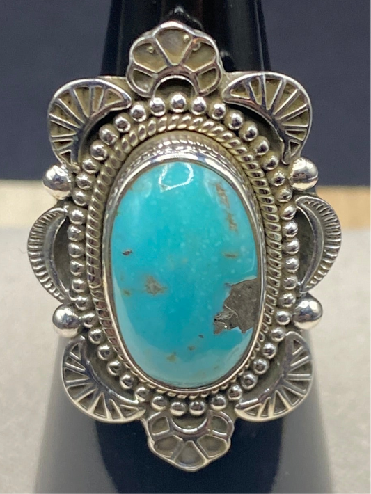 Size 6.25 kingman turquoise sterling silver