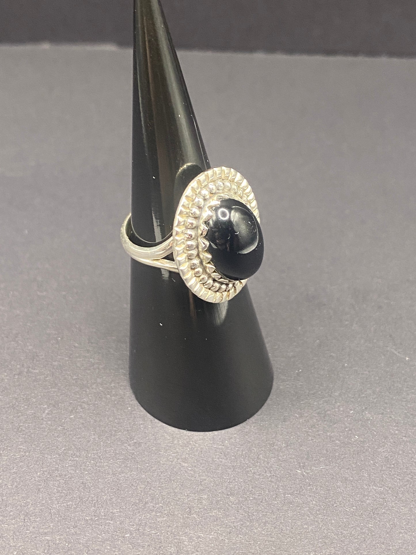 Size 5.25 Onyx sterling silver