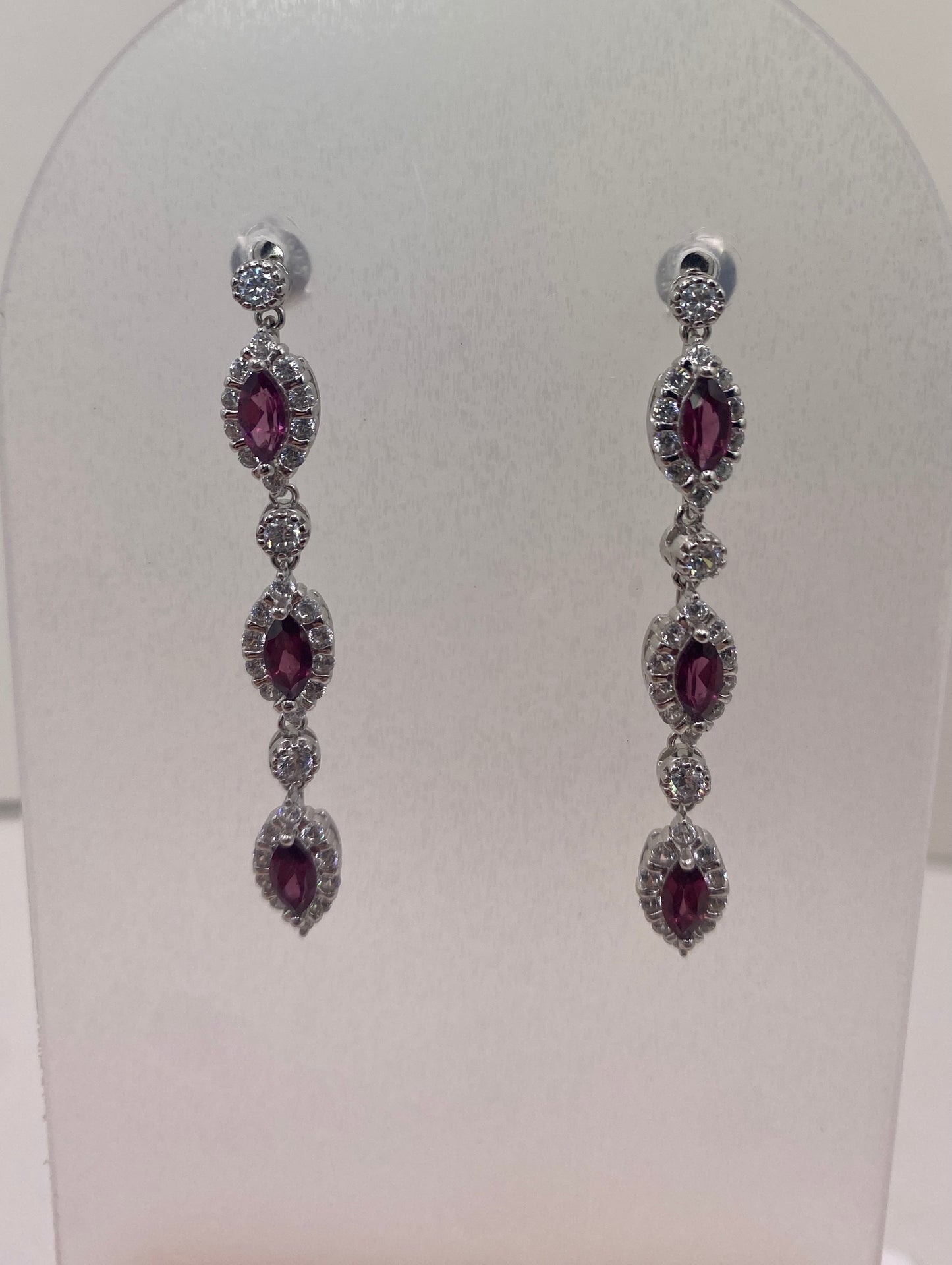 Rhodolite garnet sterling silver