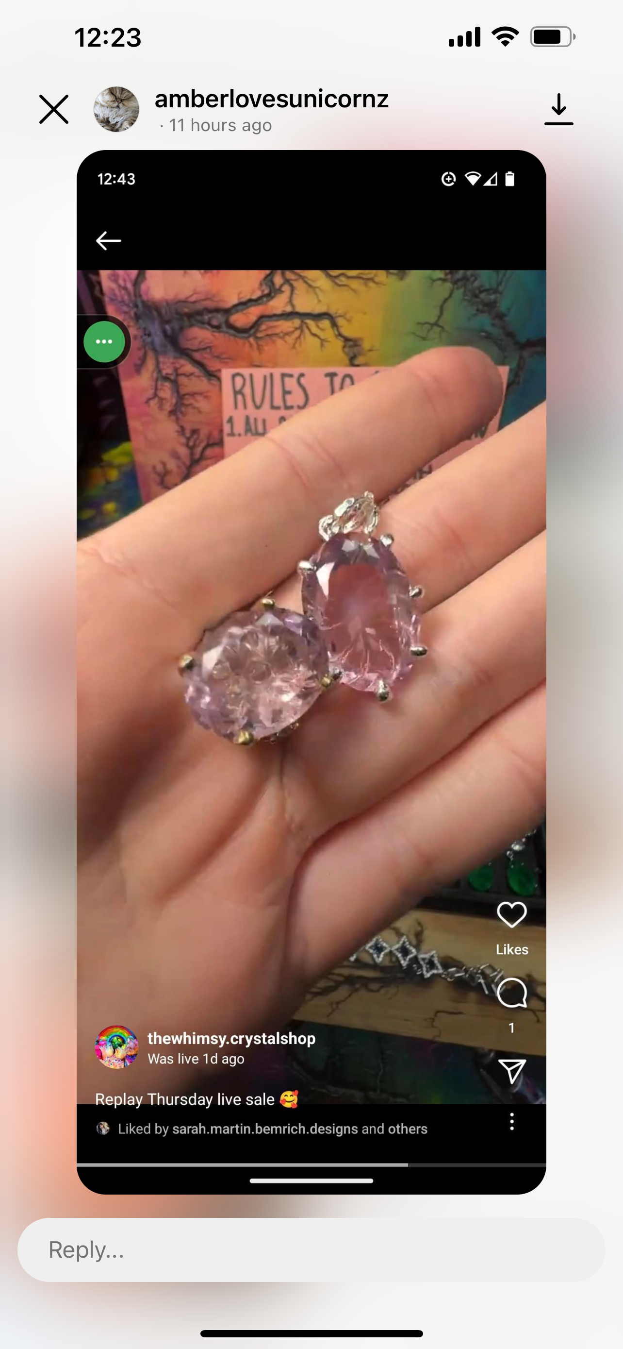 Reserved Amber unicorns