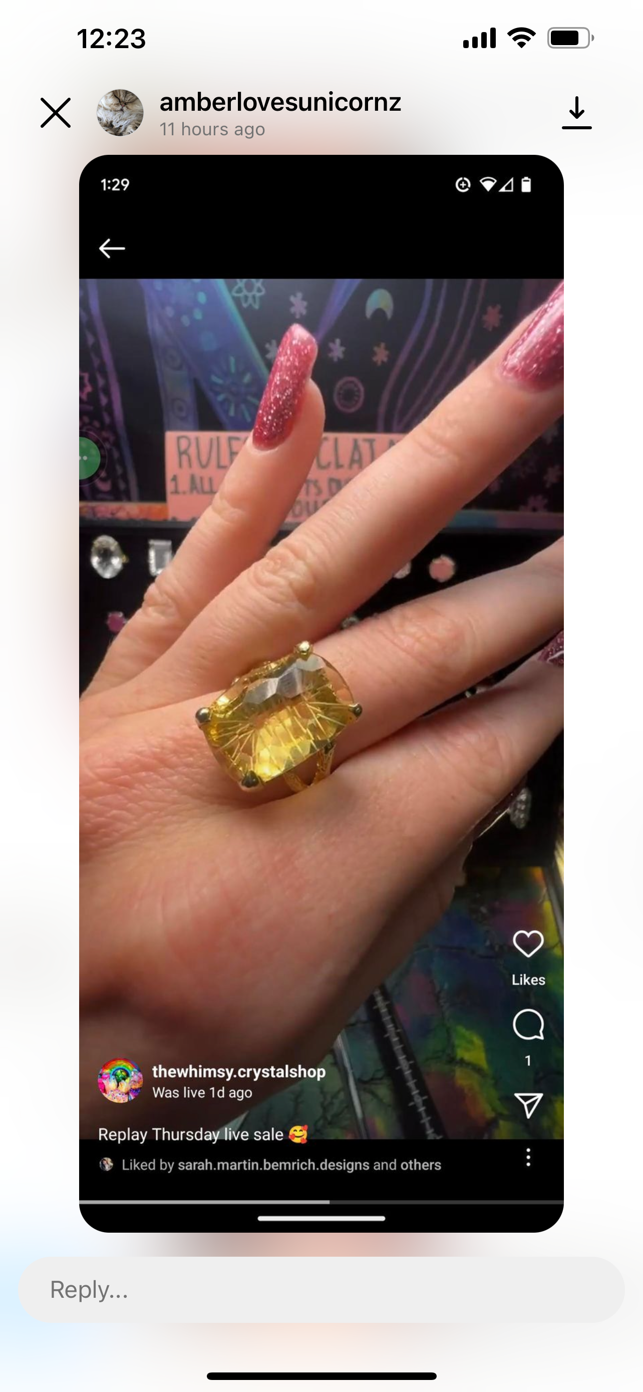 Reserved Amber unicorns