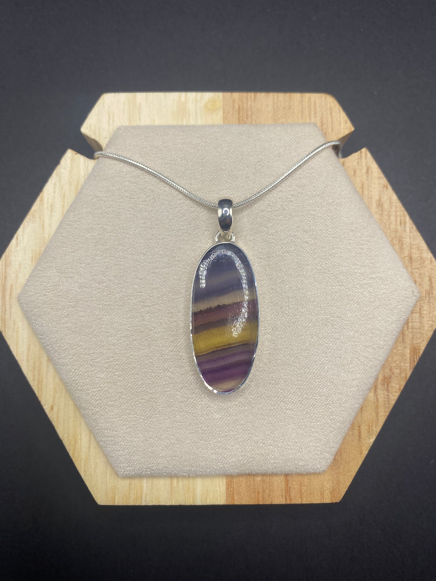 Fluorite necklace Sterling Silver