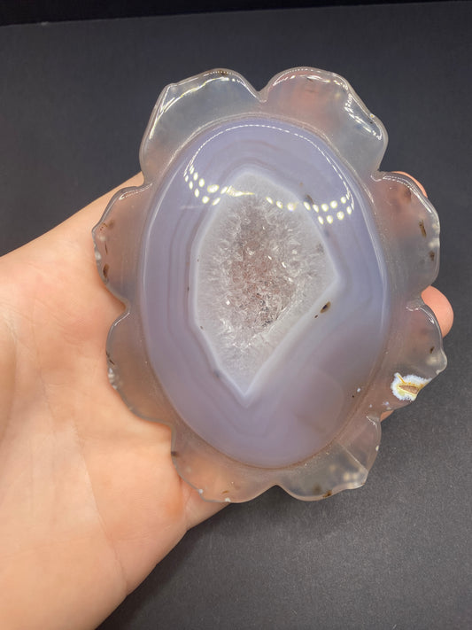 Agate druzy lotus