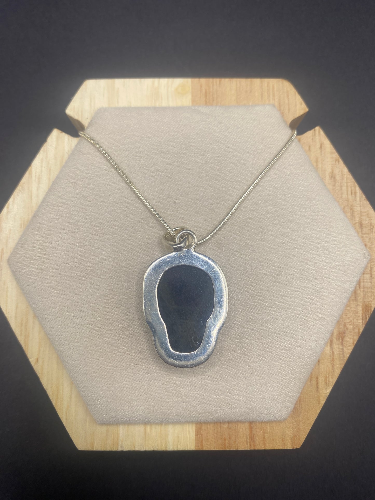 Carved labradorite necklace Sterling Silver