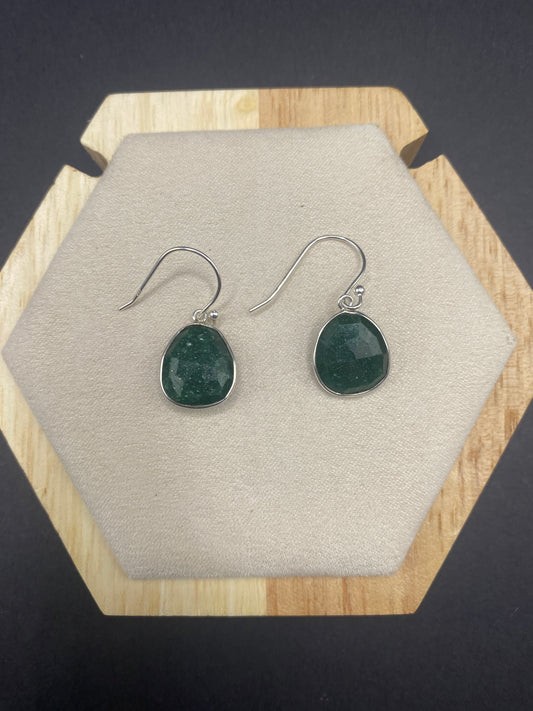 Green adventurine sterling silver