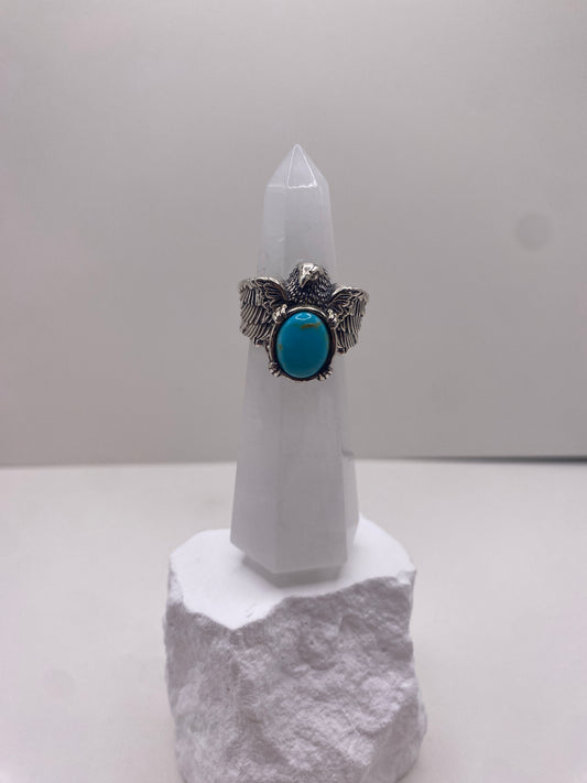 Size 7.25 Kingman turquoise sterling silver