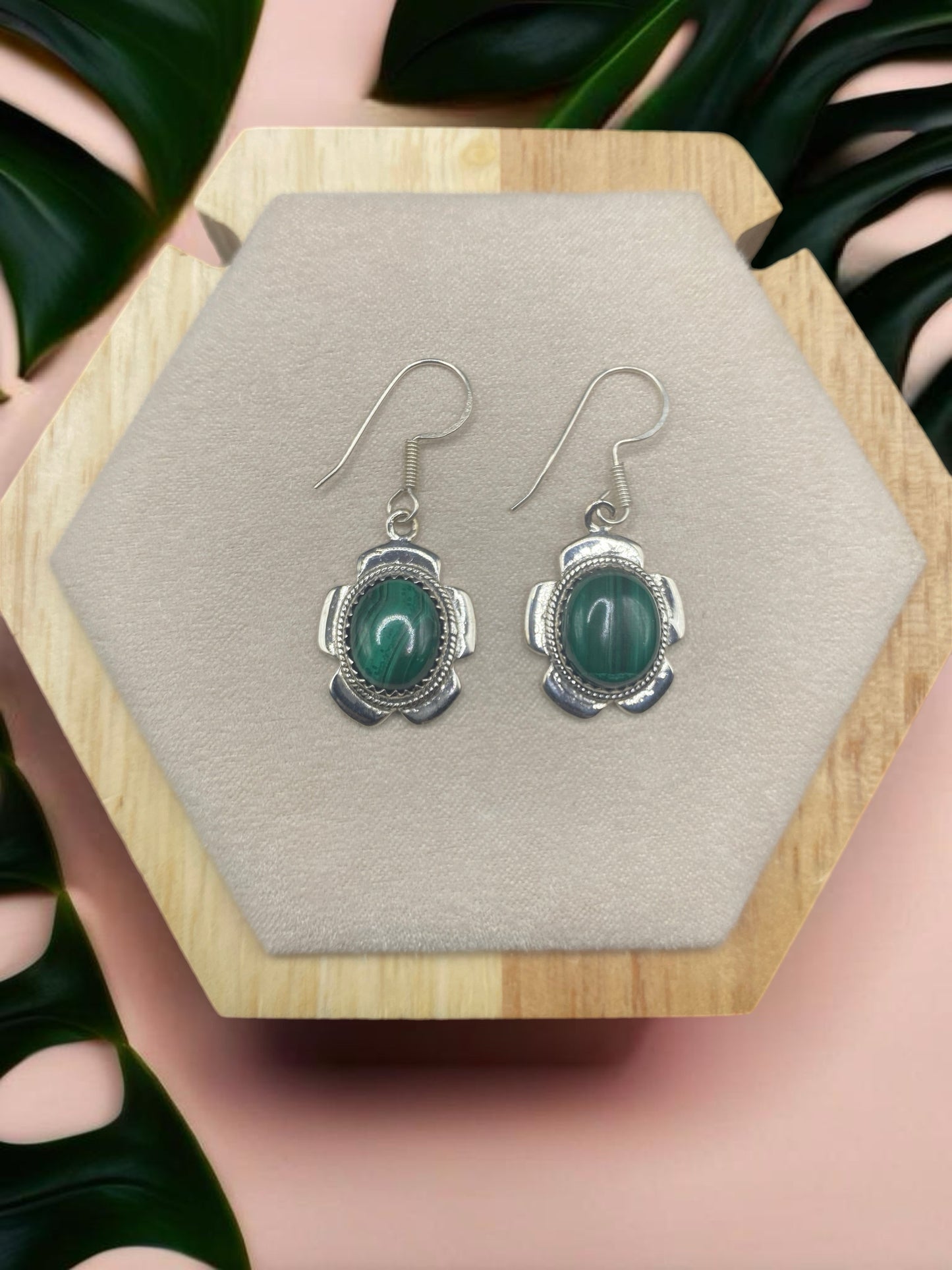 Malachite sterling silver