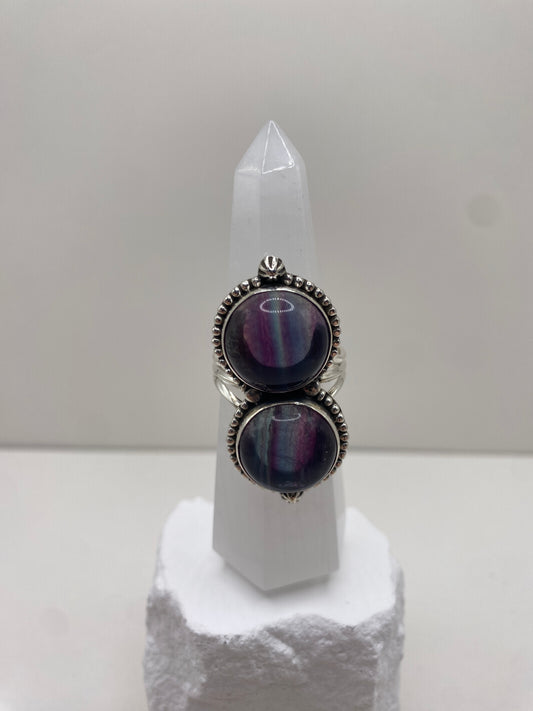 Size 10.25 fluorite sterling silver