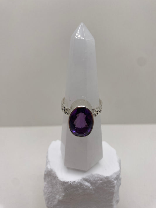 Size 10 amethyst sterling silver