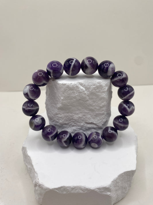 Amethyst stretchy bracelet