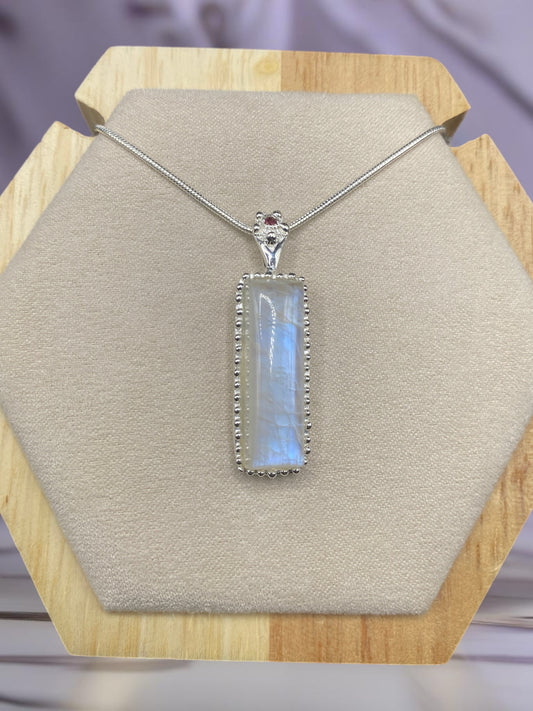 moonstone necklace Sterling Silver