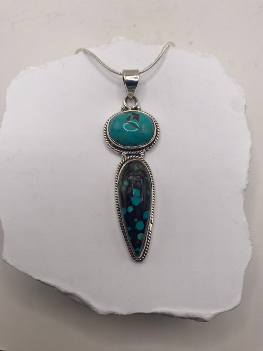 Tibetan turquoise Sterling Silver