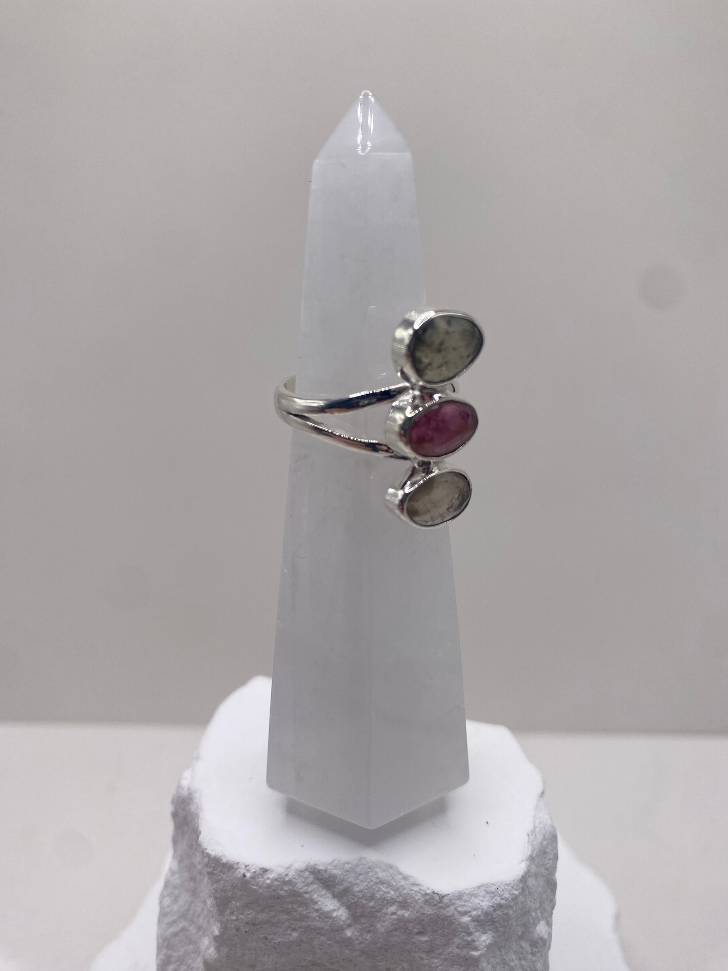 Size 7.25 tourmaline sterling silver