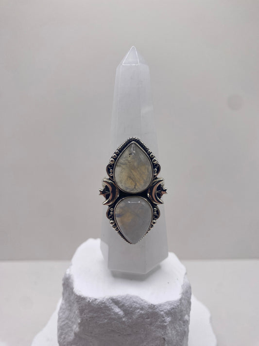 Size 12 moonstone sterling silver