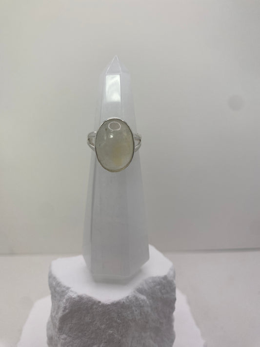Size 6.5 moonstone sterling silver