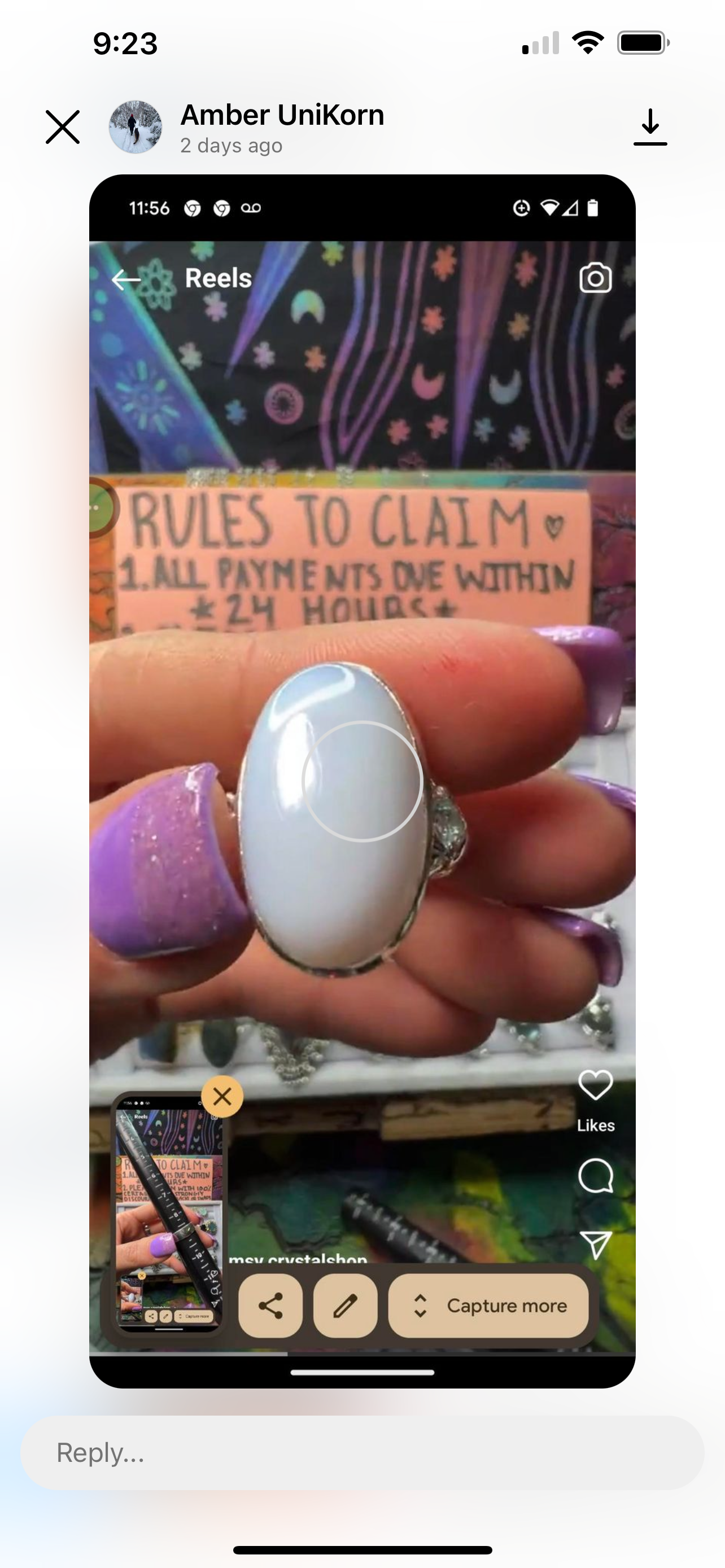 Reserved amber unicorns