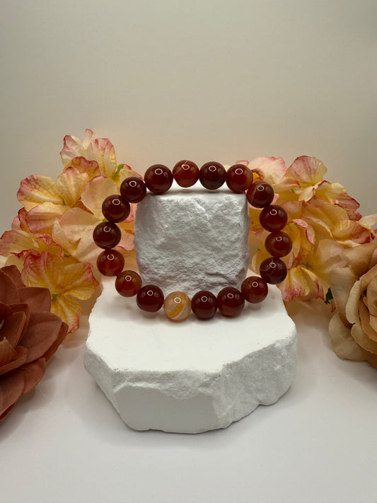 Carnelian Stretchy Bracelet 6-8 inches