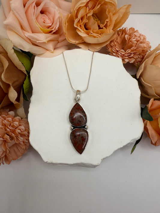 Leopard jasper Sterling silver