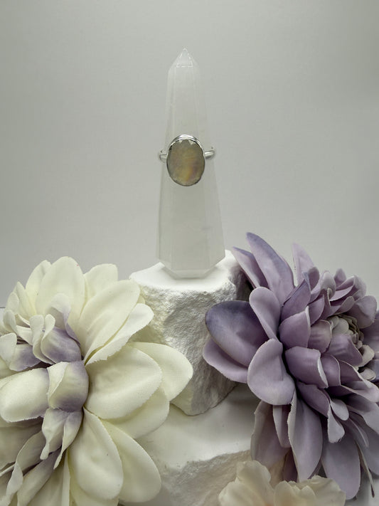 Moonstone size 8 sterling silver