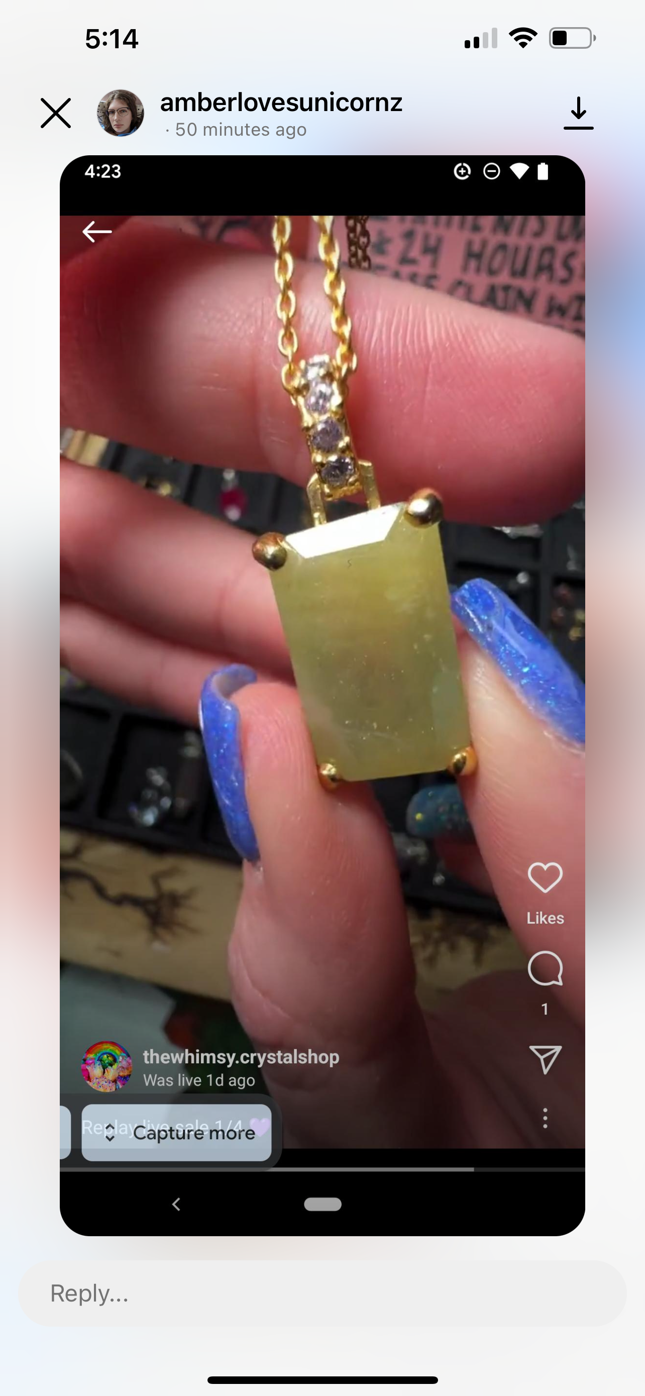 Reserved amber unicorns