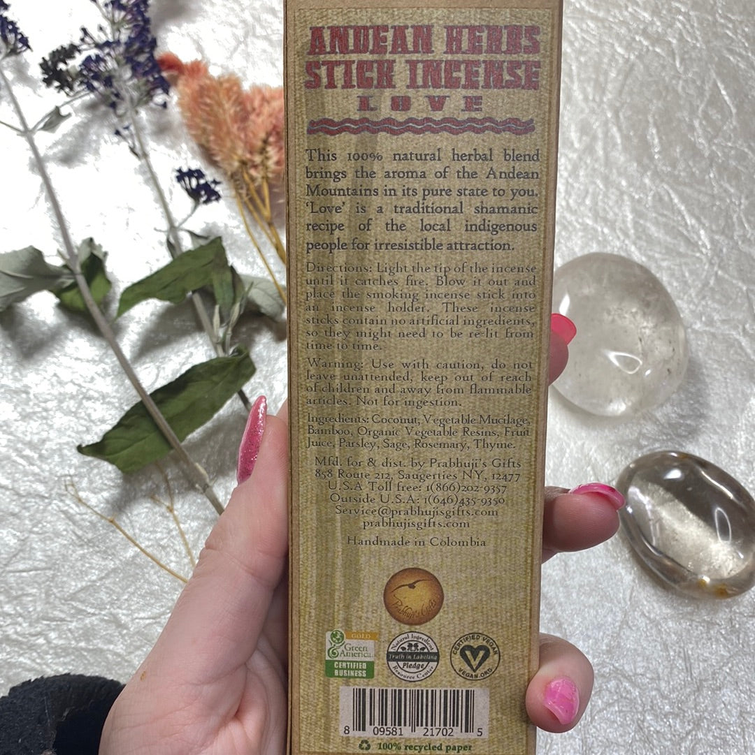 Love & Passion - All natural resin incense sticks